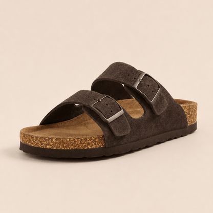 Premium Genuine Suede Sandals by Qomfort